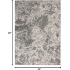 image:imageMichael Amini MA90 Uptown IvoryGrey 4 x 6 Area Rug  Easy Clean Non Shedding Bed Room Living Room Dining Room Kitchen 4 x 6IvoryGrey