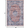 image:imageNourison Home Brilliance Machine Washable Traditional Vintage BlueMulti 4 x 6 Area Rug Easy Cleaning Non Shedding Bed Room Living Room Dining Room Kitchen 4x6BlueMulti