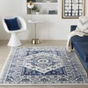 image:imageNourison Home Cyrus Bohemian Ivory Blue 53 x 73 Area Rug Easy Clean Non Shedding Bed Room Living Room Dining Room Kitchen 5x7Ivory Blue