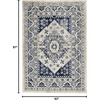 image:imageNourison Home Cyrus Bohemian Ivory Blue 53 x 73 Area Rug Easy Clean Non Shedding Bed Room Living Room Dining Room Kitchen 5x7Ivory Blue