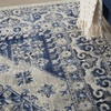 image:imageNourison Home Cyrus Bohemian Ivory Blue 53 x 73 Area Rug Easy Clean Non Shedding Bed Room Living Room Dining Room Kitchen 5x7Ivory Blue