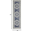 image:imageNourison Home Cyrus Bohemian Ivory Blue 53 x 73 Area Rug Easy Clean Non Shedding Bed Room Living Room Dining Room Kitchen 5x7Ivory Blue