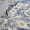 image:imageNourison Home Cyrus Bohemian Ivory Blue 53 x 73 Area Rug Easy Clean Non Shedding Bed Room Living Room Dining Room Kitchen 5x7Ivory Blue