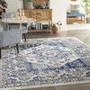 image:imageNourison Home Cyrus Bohemian Ivory Blue 53 x 73 Area Rug Easy Clean Non Shedding Bed Room Living Room Dining Room Kitchen 5x7Ivory Blue
