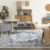 image:imageNourison Home Cyrus Bohemian Ivory Blue 53 x 73 Area Rug Easy Clean Non Shedding Bed Room Living Room Dining Room Kitchen 5x7Ivory Blue