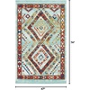 image:imageNourison Home Tribal Decor White 22 x 79 Area Rug  Easy Clean Non Shedding Bed Room Living Room Dining Room Kitchen 8 RunnerAqua