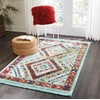 image:imageNourison Home Tribal Decor White 22 x 79 Area Rug  Easy Clean Non Shedding Bed Room Living Room Dining Room Kitchen 8 RunnerAqua