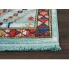 image:imageNourison Home Tribal Decor White 22 x 79 Area Rug  Easy Clean Non Shedding Bed Room Living Room Dining Room Kitchen 8 RunnerAqua
