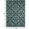 image:imageNourison Tranquility Transitional Ivory 39 x 59 Area Rug Easy Cleaning Non Shedding Bed Room Living Room Dining Room Kitchen 4x6Aqua