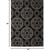image:imageNourison Tranquility Transitional Ivory 39 x 59 Area Rug Easy Cleaning Non Shedding Bed Room Living Room Dining Room Kitchen 4x6Black