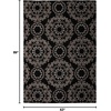 image:imageNourison Tranquility Transitional Ivory 39 x 59 Area Rug Easy Cleaning Non Shedding Bed Room Living Room Dining Room Kitchen 4x6Black
