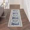 image:imageNourison Home Cyrus Bohemian Ivory Blue 53 x 73 Area Rug Easy Clean Non Shedding Bed Room Living Room Dining Room Kitchen 5x7Ivory Blue