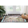image:imageNourison Home Tribal Decor White 22 x 79 Area Rug  Easy Clean Non Shedding Bed Room Living Room Dining Room Kitchen 8 RunnerAqua