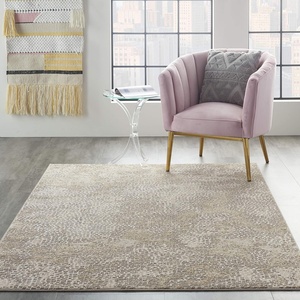 image:imageMichael Amini MA90 Uptown IvoryGrey 4 x 6 Area Rug  Easy Clean Non Shedding Bed Room Living Room Dining Room Kitchen 4 x 6BeigeGrey