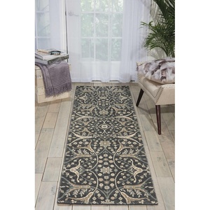 image:imageNourison Home Luminance Graphite 23 x 8 Area Rug  Easy Clean Non Shedding Bed Room Living Room Dining Room Kitchen 8 RunnerGraphite