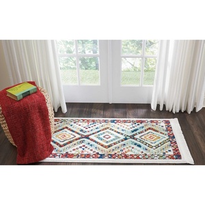 image:imageNourison Home Tribal Decor White 22 x 79 Area Rug  Easy Clean Non Shedding Bed Room Living Room Dining Room Kitchen 8 RunnerWhite