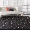 image:imageNourison Home Grafix Red 3 x 5 Area Rug Modern Botanical Bed Room Living Room Dining Room Kitchen Easy Clean Non Shedding 3x5Black