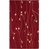 image:imageNourison Home Grafix Red 3 x 5 Area Rug Modern Botanical Bed Room Living Room Dining Room Kitchen Easy Clean Non Shedding 3x5Red