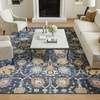 image:imageNourison Home Passion Ivory Multicolor 110 x 210 Area Rug  Easy Clean Non Shedding Bed Room Living Room Dining Room Kitchen 2 x 3Navy