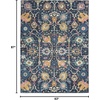 image:imageNourison Home Passion Ivory Multicolor 110 x 210 Area Rug  Easy Clean Non Shedding Bed Room Living Room Dining Room Kitchen 2 x 3Navy