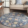 image:imageNourison Home Passion Ivory Multicolor 110 x 210 Area Rug  Easy Clean Non Shedding Bed Room Living Room Dining Room Kitchen 2 x 3Navy