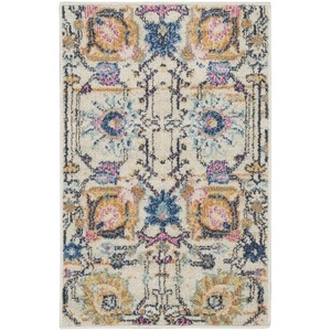 image:imageNourison Home Passion Ivory Multicolor 110 x 210 Area Rug  Easy Clean Non Shedding Bed Room Living Room Dining Room Kitchen 2 x 3Ivory Multicolor