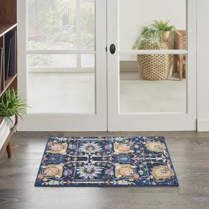image:imageNourison Home Passion Ivory Multicolor 110 x 210 Area Rug  Easy Clean Non Shedding Bed Room Living Room Dining Room Kitchen 2 x 3Navy