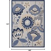image:imageNourison Home Aloha Blue Grey 9 x 12 Area Rug  Easy Clean Non Shedding Bed Room Living Room Dining Room Kitchen 9 x 12BlueGrey