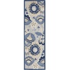 image:imageNourison Home Aloha Blue Grey 9 x 12 Area Rug  Easy Clean Non Shedding Bed Room Living Room Dining Room Kitchen 9 x 12BlueGrey