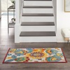 image:imageNourison Home Aloha Blue Grey 9 x 12 Area Rug  Easy Clean Non Shedding Bed Room Living Room Dining Room Kitchen 9 x 12Multi Color