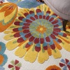 image:imageNourison Home Aloha Blue Grey 9 x 12 Area Rug  Easy Clean Non Shedding Bed Room Living Room Dining Room Kitchen 9 x 12Multi Color