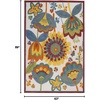 image:imageNourison Home Aloha Blue Grey 9 x 12 Area Rug  Easy Clean Non Shedding Bed Room Living Room Dining Room Kitchen 9 x 12Multi Color