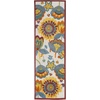 image:imageNourison Home Aloha Blue Grey 9 x 12 Area Rug  Easy Clean Non Shedding Bed Room Living Room Dining Room Kitchen 9 x 12Multi Color