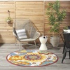 image:imageNourison Home Aloha Blue Grey 9 x 12 Area Rug  Easy Clean Non Shedding Bed Room Living Room Dining Room Kitchen 9 x 12Multi Color