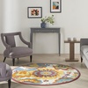 image:imageNourison Home Aloha Blue Grey 9 x 12 Area Rug  Easy Clean Non Shedding Bed Room Living Room Dining Room Kitchen 9 x 12Multi Color
