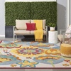 image:imageNourison Home Aloha Blue Grey 9 x 12 Area Rug  Easy Clean Non Shedding Bed Room Living Room Dining Room Kitchen 9 x 12Multi Color