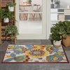 image:imageNourison Home Aloha Blue Grey 9 x 12 Area Rug  Easy Clean Non Shedding Bed Room Living Room Dining Room Kitchen 9 x 12Multi Color