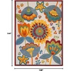 image:imageNourison Home Aloha Blue Grey 9 x 12 Area Rug  Easy Clean Non Shedding Bed Room Living Room Dining Room Kitchen 9 x 12Multi Color