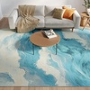 image:imageNourison Home Color Splash Ivory Blue 53 x 73 Area Rug  Easy Clean Non Shedding Bed Room Living Room Dining Room Kitchen 5 x 7Ivory Blue