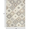 image:imageNourison Home Copenhagen Ivory Navy 5 x 7 Area Rug  Easy Clean Non Shedding Bed Room Living Room Dining Room Kitchen 5 x 7Ivory Beige