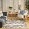 image:imageNourison Home Copenhagen Ivory Navy 5 x 7 Area Rug  Easy Clean Non Shedding Bed Room Living Room Dining Room Kitchen 5 x 7Ivory Beige