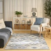 image:imageNourison Home Copenhagen Ivory Navy 5 x 7 Area Rug  Easy Clean Non Shedding Bed Room Living Room Dining Room Kitchen 5 x 7Ivory Blue