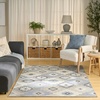 image:imageNourison Home Copenhagen Ivory Navy 5 x 7 Area Rug  Easy Clean Non Shedding Bed Room Living Room Dining Room Kitchen 5 x 7Ivory Blue