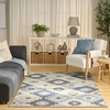 image:imageNourison Home Copenhagen Ivory Navy 5 x 7 Area Rug  Easy Clean Non Shedding Bed Room Living Room Dining Room Kitchen 5 x 7Ivory Navy