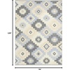 image:imageNourison Home Copenhagen Ivory Navy 5 x 7 Area Rug  Easy Clean Non Shedding Bed Room Living Room Dining Room Kitchen 5 x 7Ivory Navy