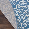 image:imageNourison Home Grafix White Blue 53 x Round Area Rug  Easy Clean Non Shedding Bed Room Living Room Dining Room Kitchen 5 x RoundBlue