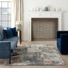 image:imageNourison Home Ludlow Modern GreyMulti 9 x 12 Area Rug Easy Clean Non Shedding Bed Room Living Room Dining Room Kitchen 9x1253 X 73
