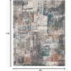 image:imageNourison Home Ludlow Modern GreyMulti 9 x 12 Area Rug Easy Clean Non Shedding Bed Room Living Room Dining Room Kitchen 9x12710 X 910