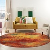 image:imageNourison Home Nourison Essentials Flame 9 x 12 Area Rug  Easy Clean Non Shedding Bed Room Living Room Dining Room Kitchen 9 x 12Flame