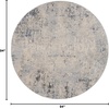 image:imageNourison Home Rustic Textures Rustic Ivory Grey Blue 710 x round Area Rug Easy Cleaning Non Shedding Bed Room Living Room Dining Room Kitchen 8 Round